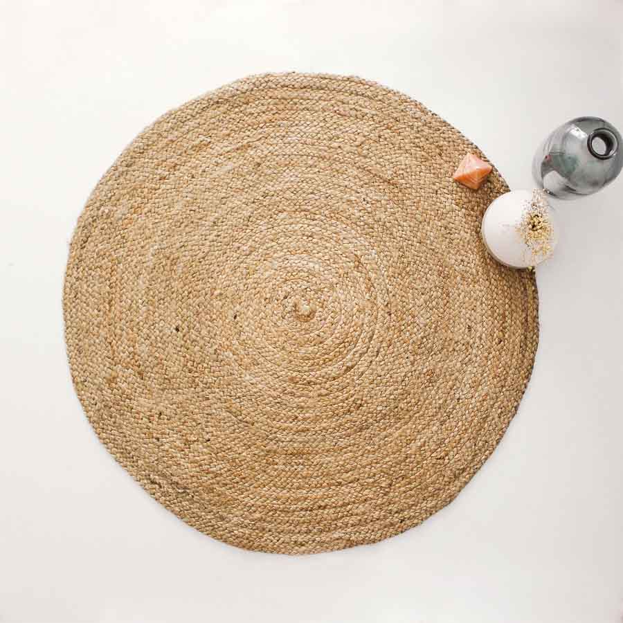 Tapis jute rond - rond
