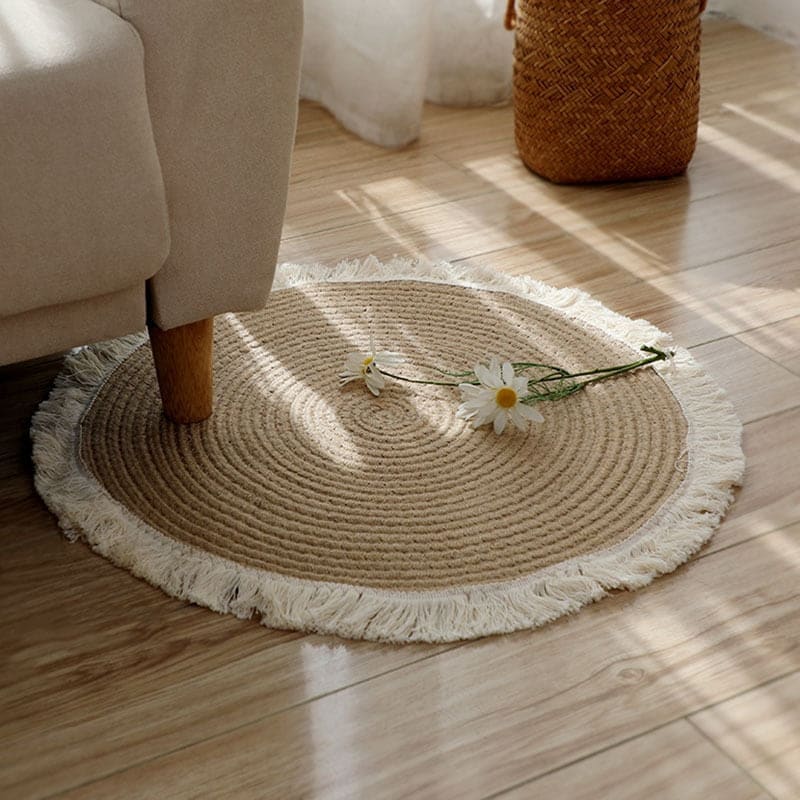 Petit tapis rond jute - doux, petit, rond