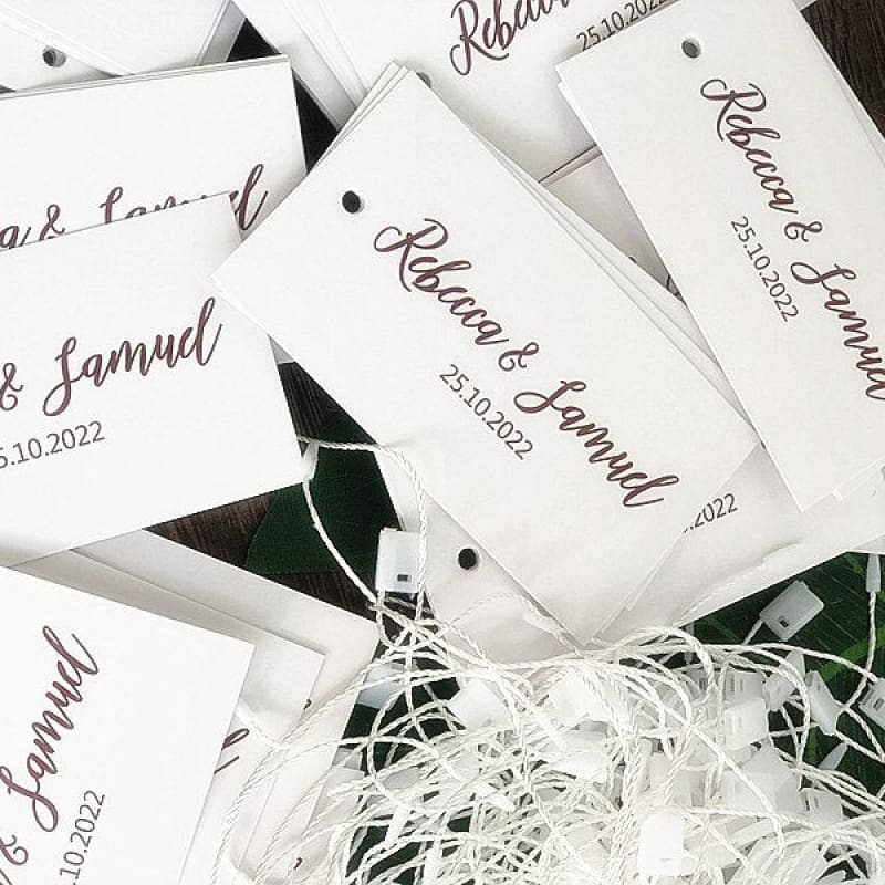 Sac toile de jute mariage avec note personnalisée (Lot