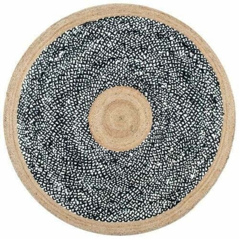 Tapis rond jute et coton - coton, rond
