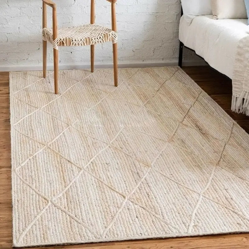 Tapis en jute rectangulaire