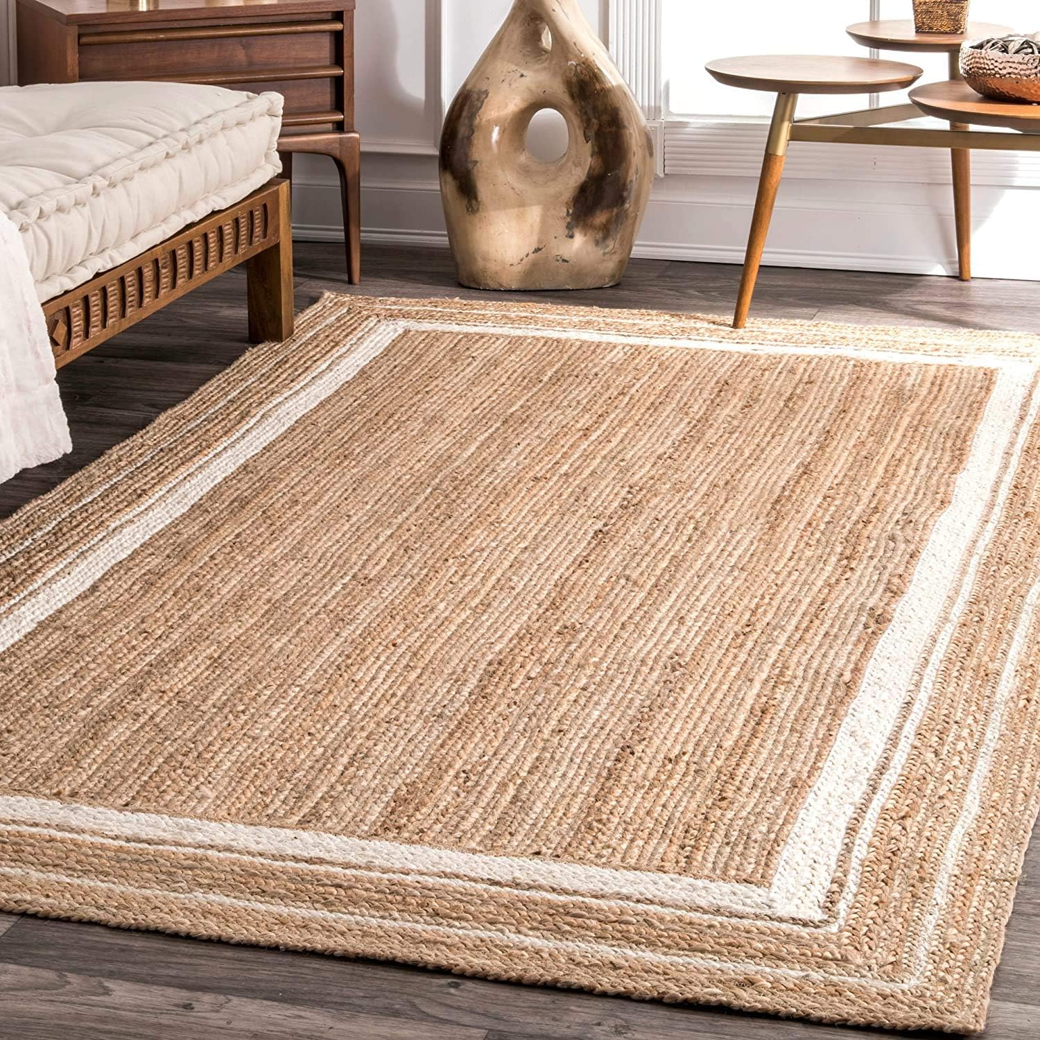 Grand tapis jute rectangulaire - grand, rectangulaire