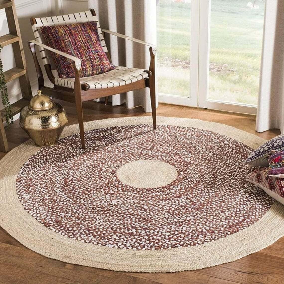 Grand tapis rond jute - Ameublement et décoration,