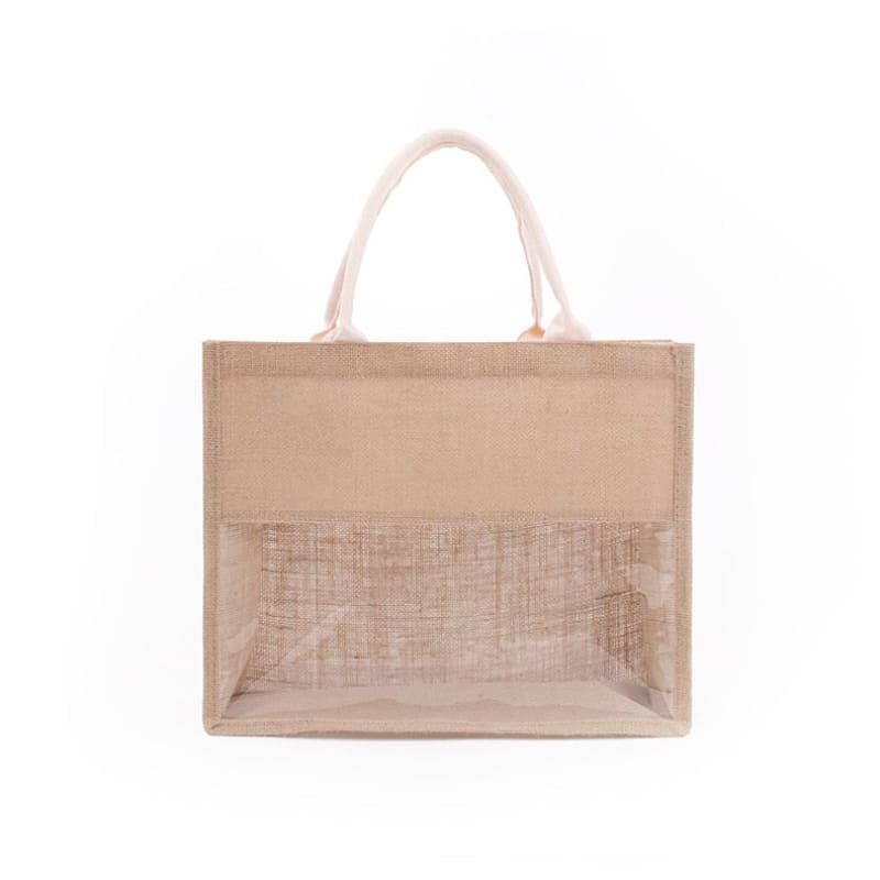 Sac en toile de jute avec fenêtre - fenêtre