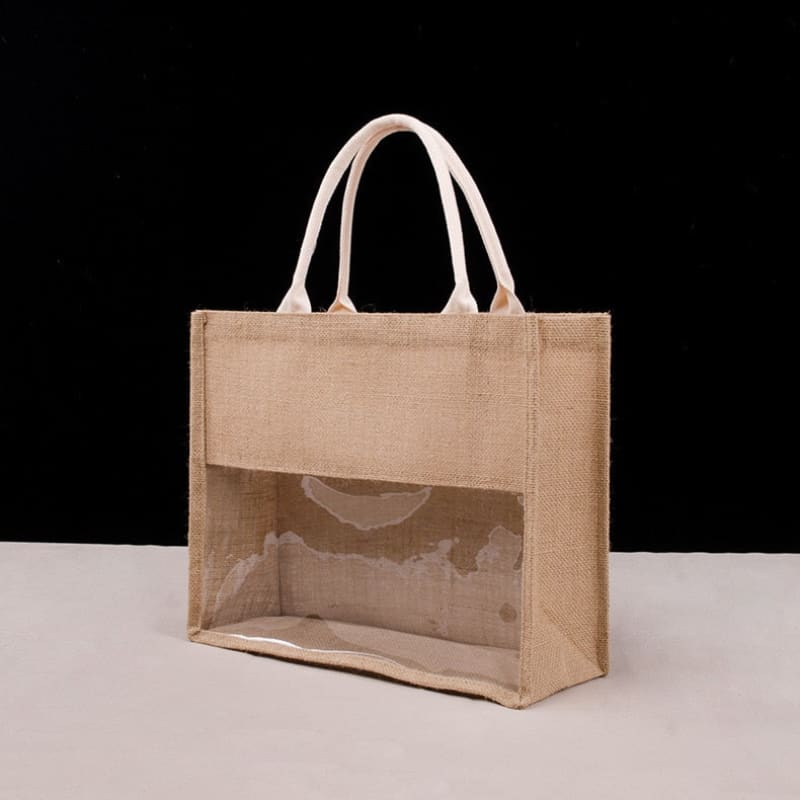 Sac en toile de jute avec fenêtre - fenêtre