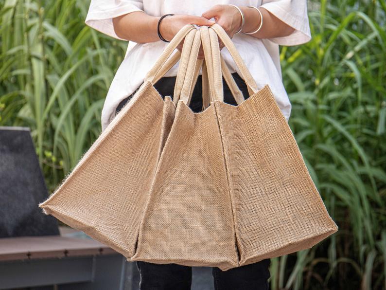 Sac en toile de jute personnalisable - personnalisable