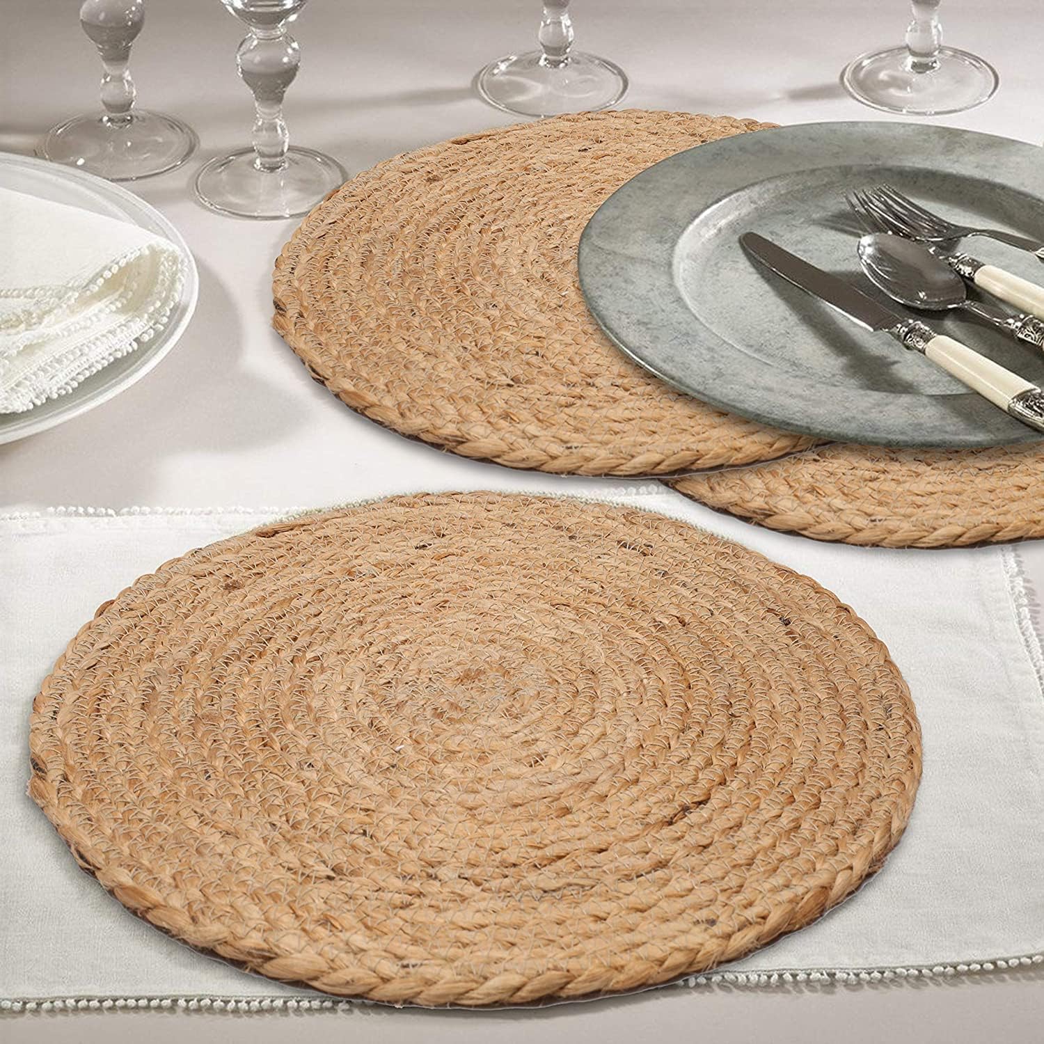 Tapis de Table Rond Jute 35cm