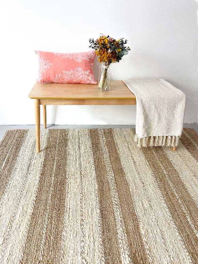 Tapis en toile de jute - salon