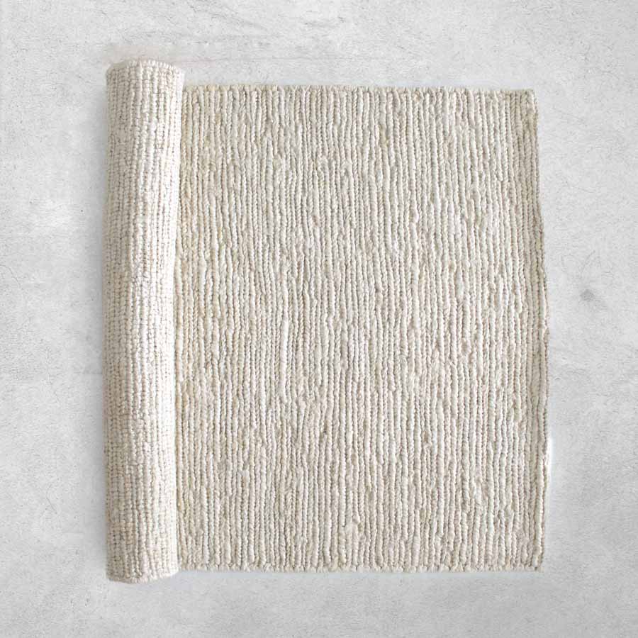 Tapis jute et blanc - salon