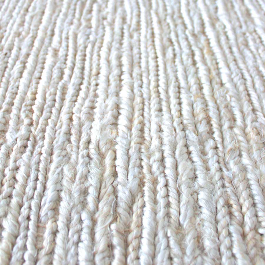 Tapis jute et blanc - salon