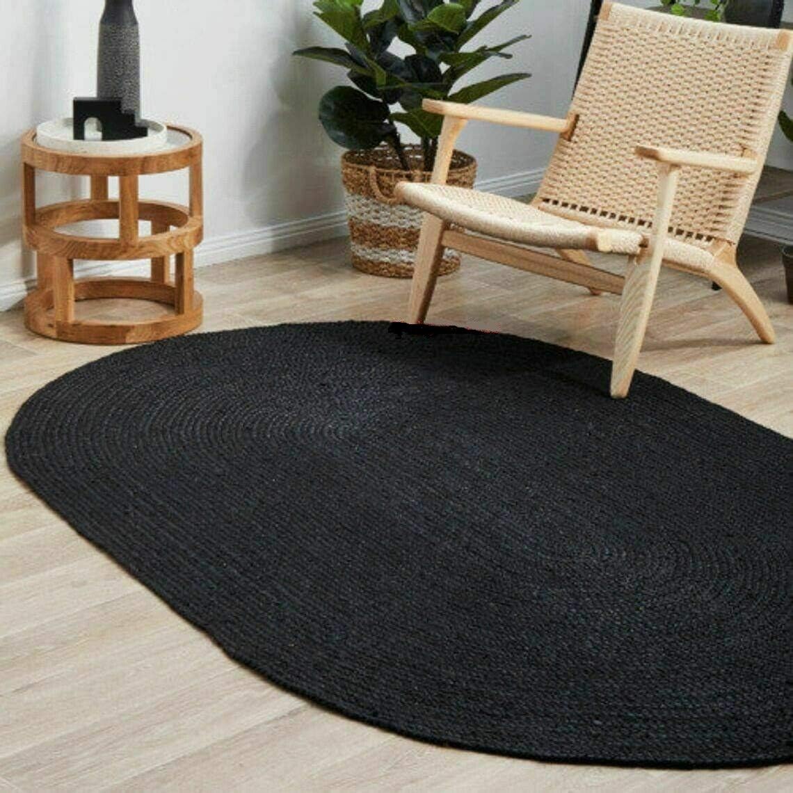 Tapis jute noir - Ameublement et décoration, coussinets