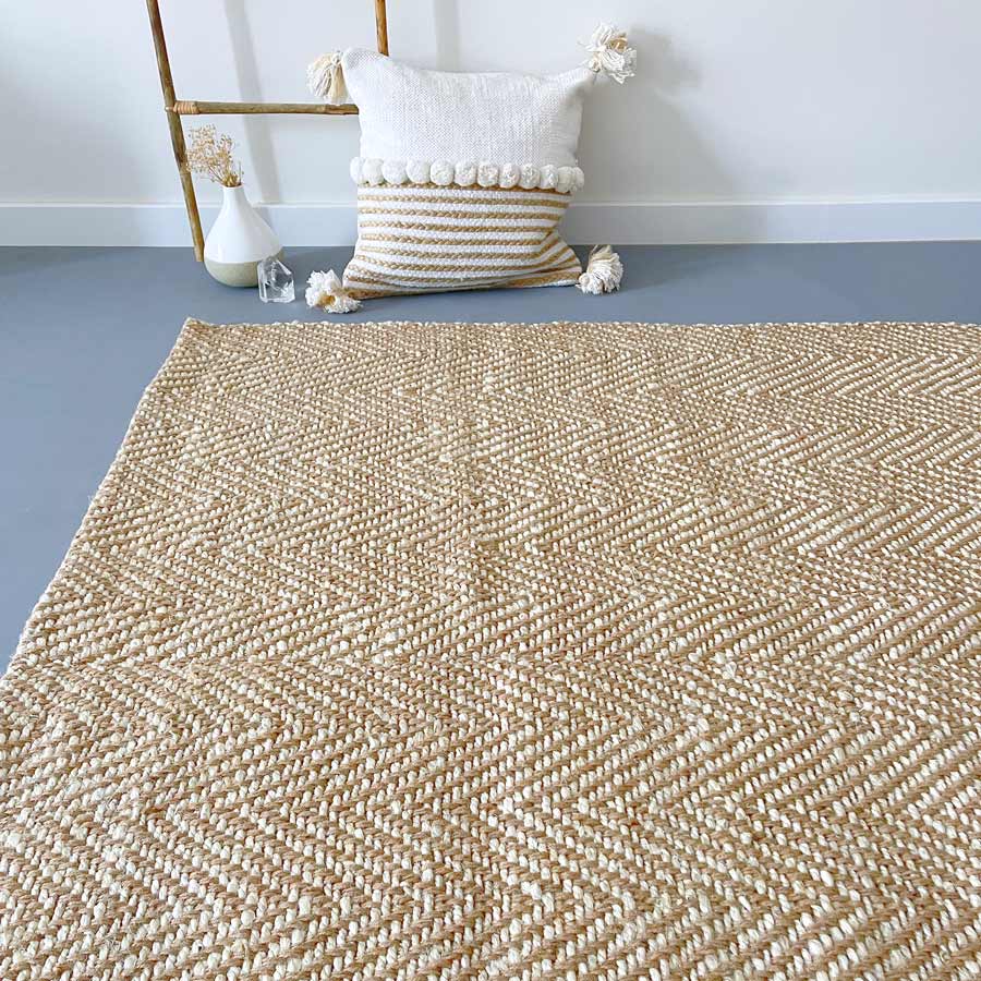 Tapis jute rectangulaire 160x230 - salon