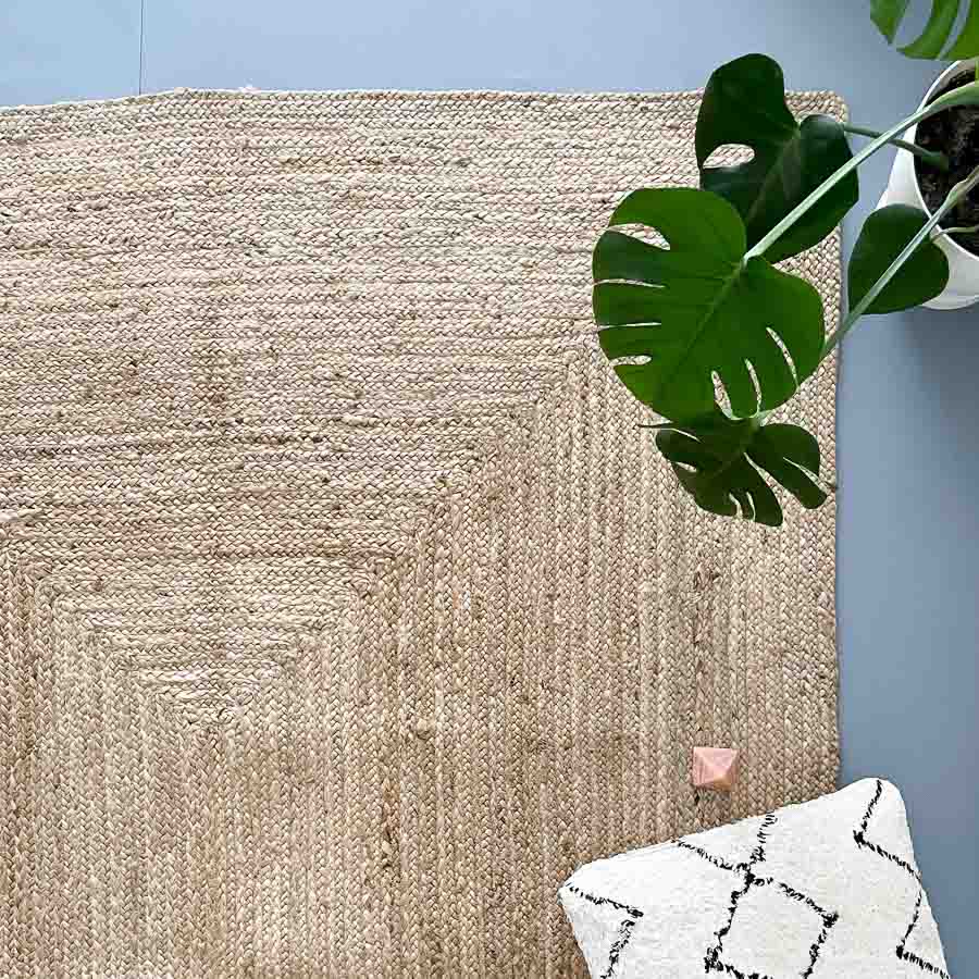 Tapis jute rectangulaire - salon