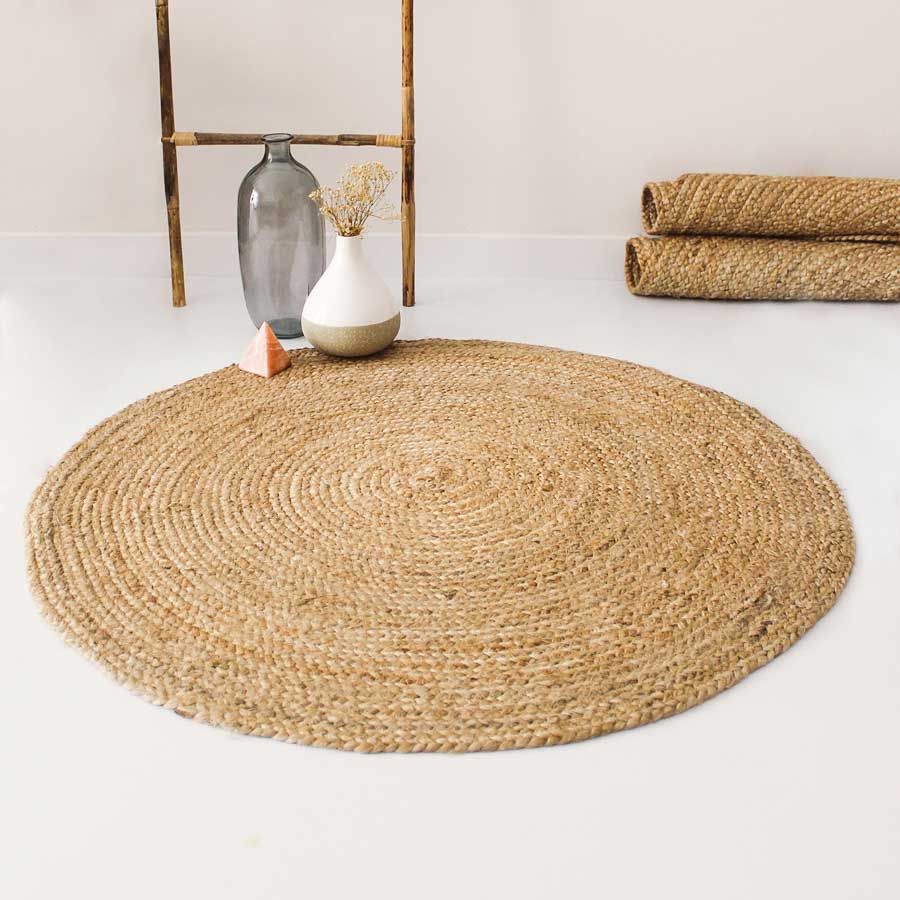 Tapis jute rond - rond