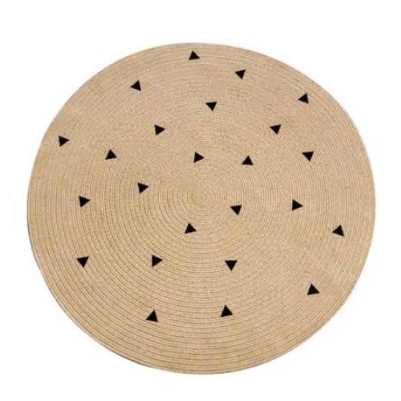 Tapis jute rond pour chambre de bébé - bébé