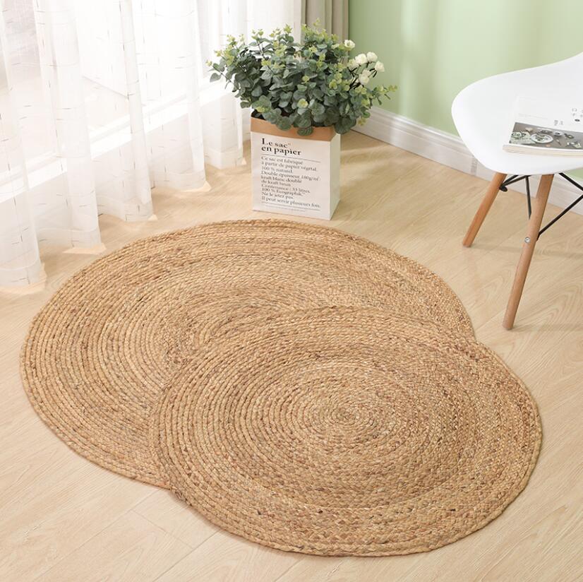 Tapis jute rond pour entrée - entrée, rond