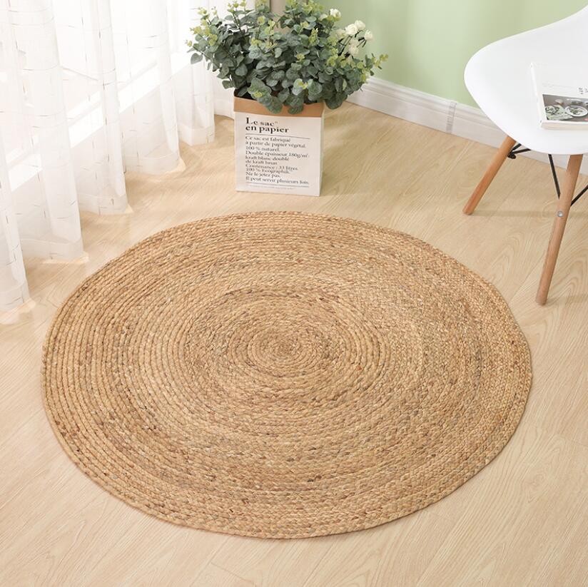 Tapis jute rond pour entrée - entrée, rond