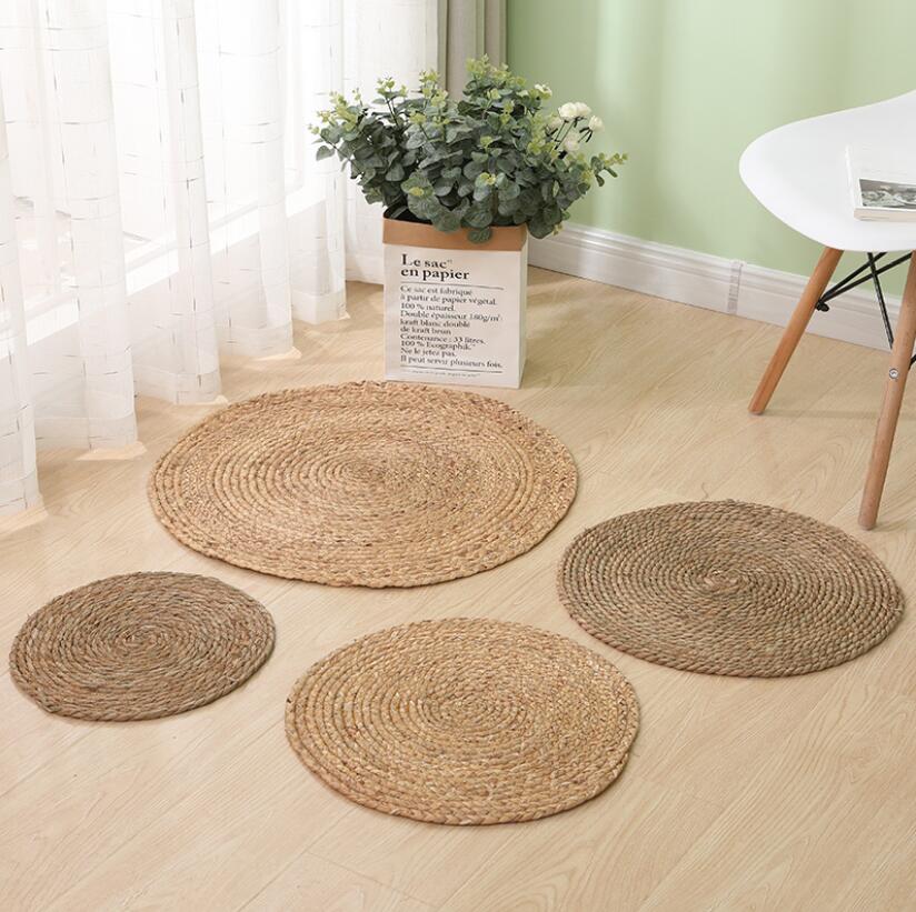 Tapis jute rond pour entrée - entrée, rond