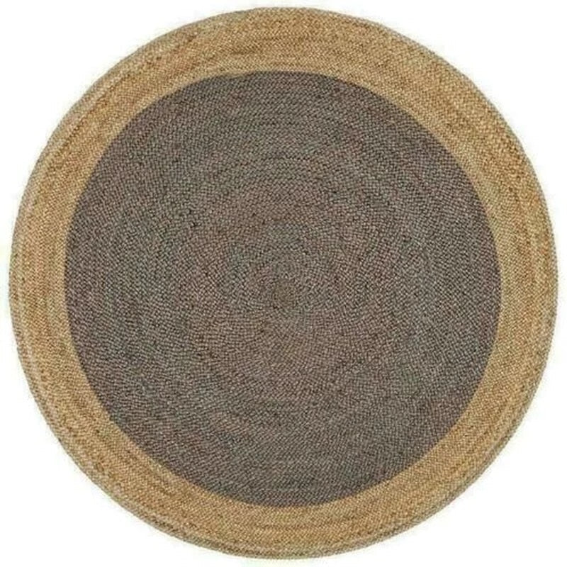 Tapis jute rond pour salle à manger - rond, salle à manger