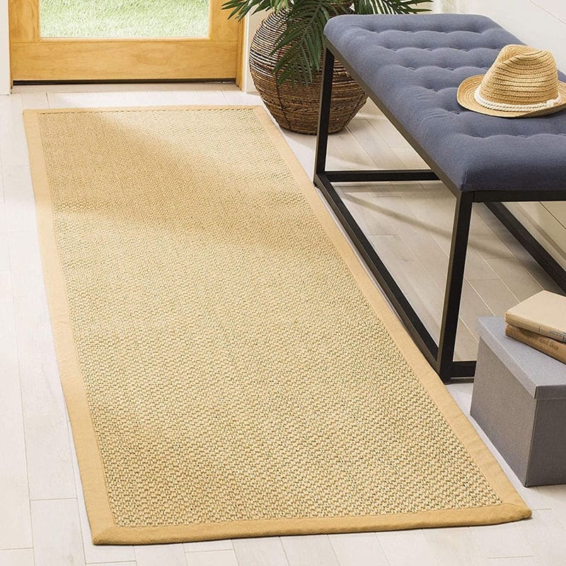 Tapis rectangulaire en jute pour couloir - couloir,