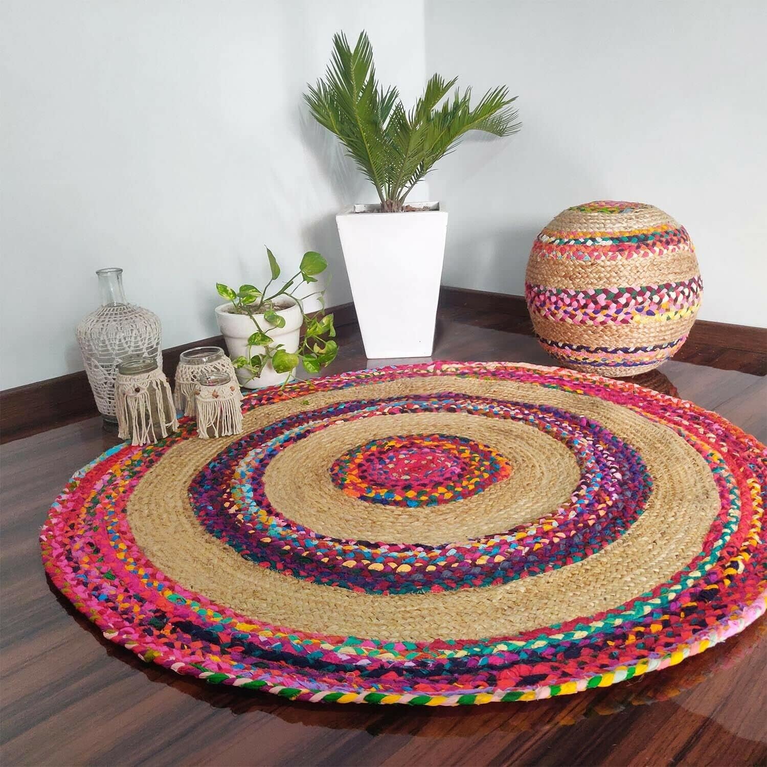 Tapis rond jute 180 cm - Ameublement et décoration,