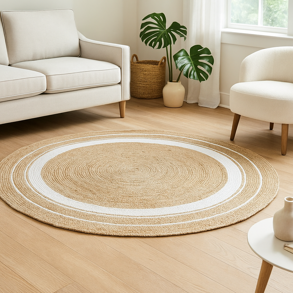 Tapis rond jute 200 cm - Ameublement et décoration,
