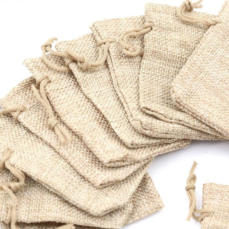Mini sacs toile de jute (Lot de 10)