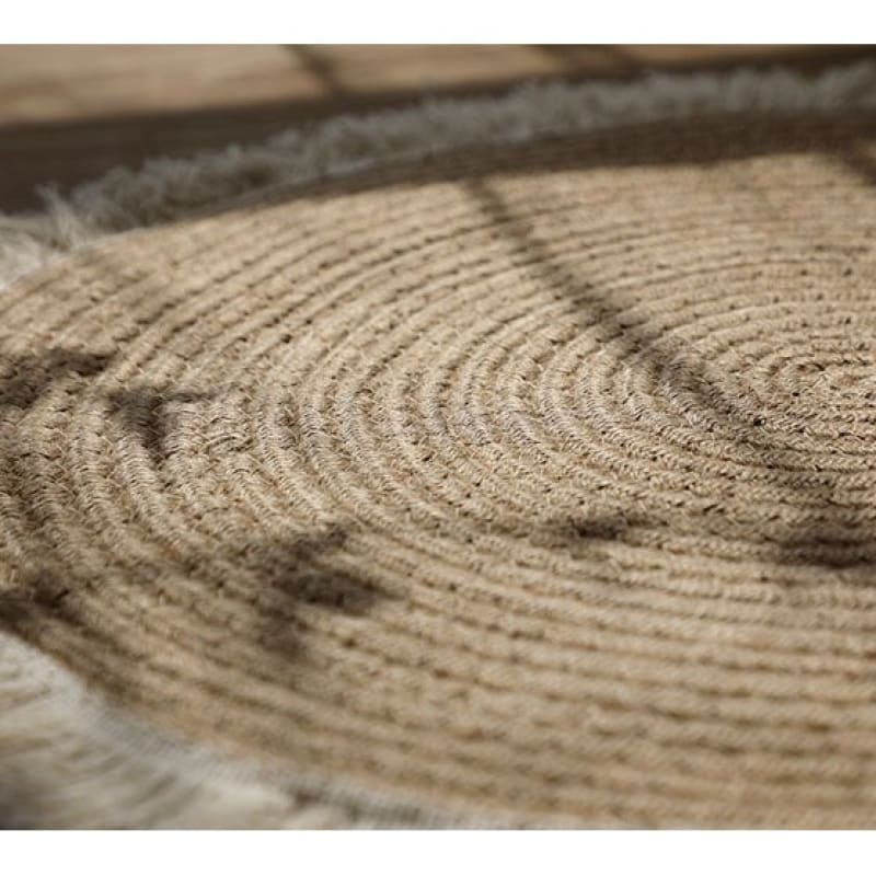 Petit tapis rond jute - doux, petit