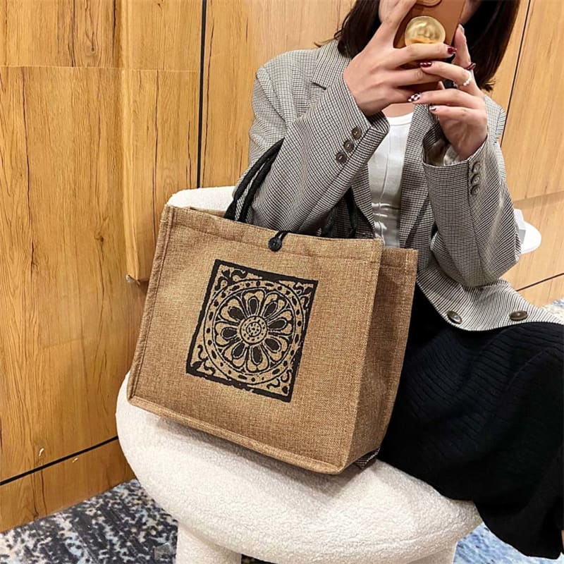 Sac à main en toile de jute