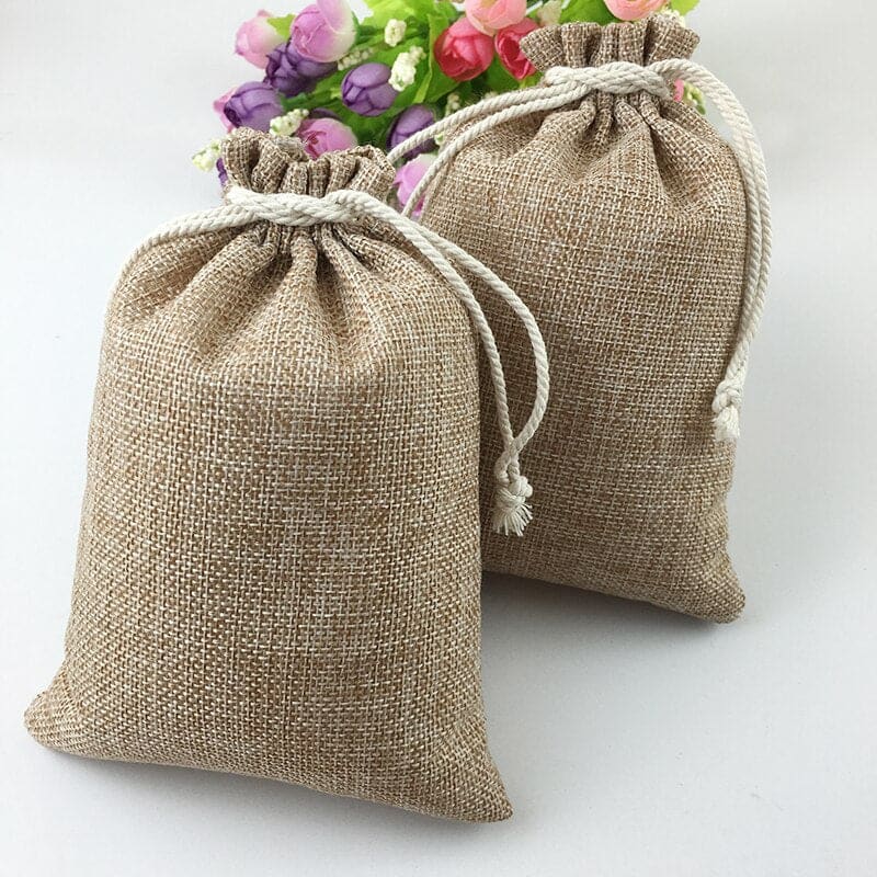 Sacs toile de jute vintage (Lot de 10) - vintage