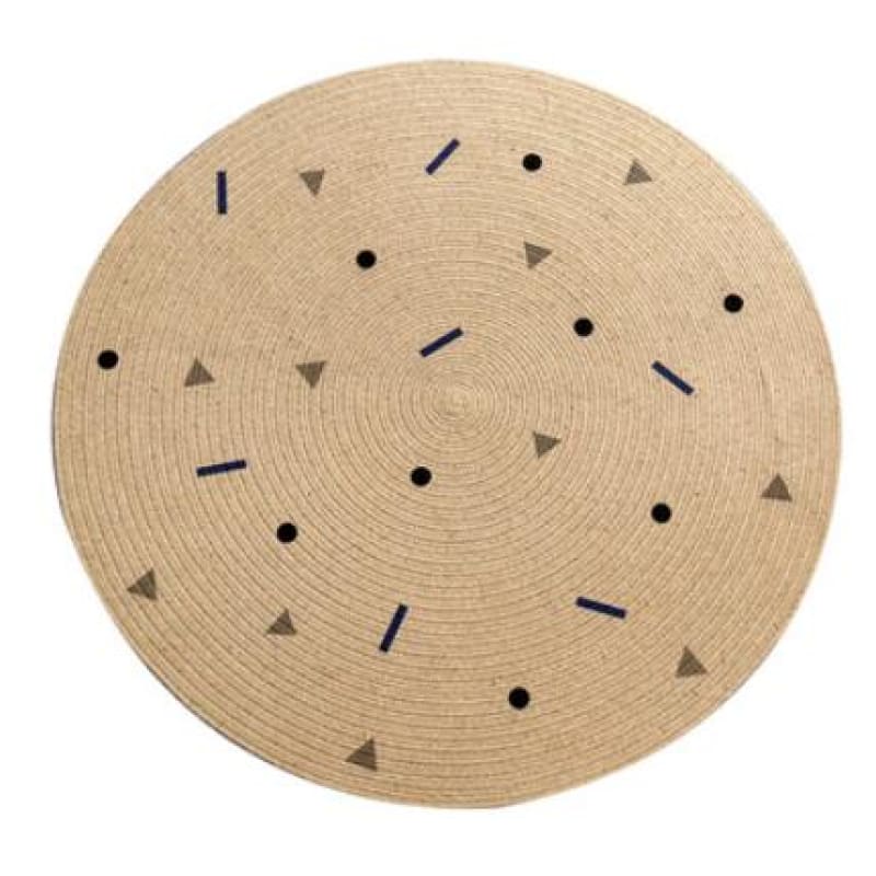 Tapis jute rond pour chambre de bébé